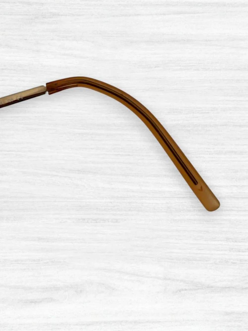 Ralph Lauren 972/S L6E Rimless Brown Gold Rectangle Eyeglasses Frames Y2K